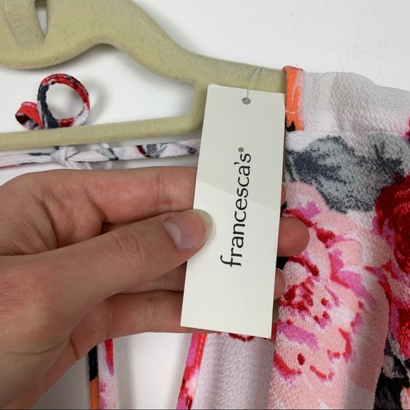 NWT TRIXXI Francesca's Crop Floral Wrap Jumpsuit - Picture 12 of 16